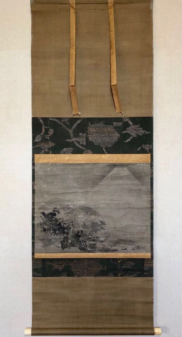 伝 雪舟 『雲海之富士』/水墨画 山水 古画 破墨　富士