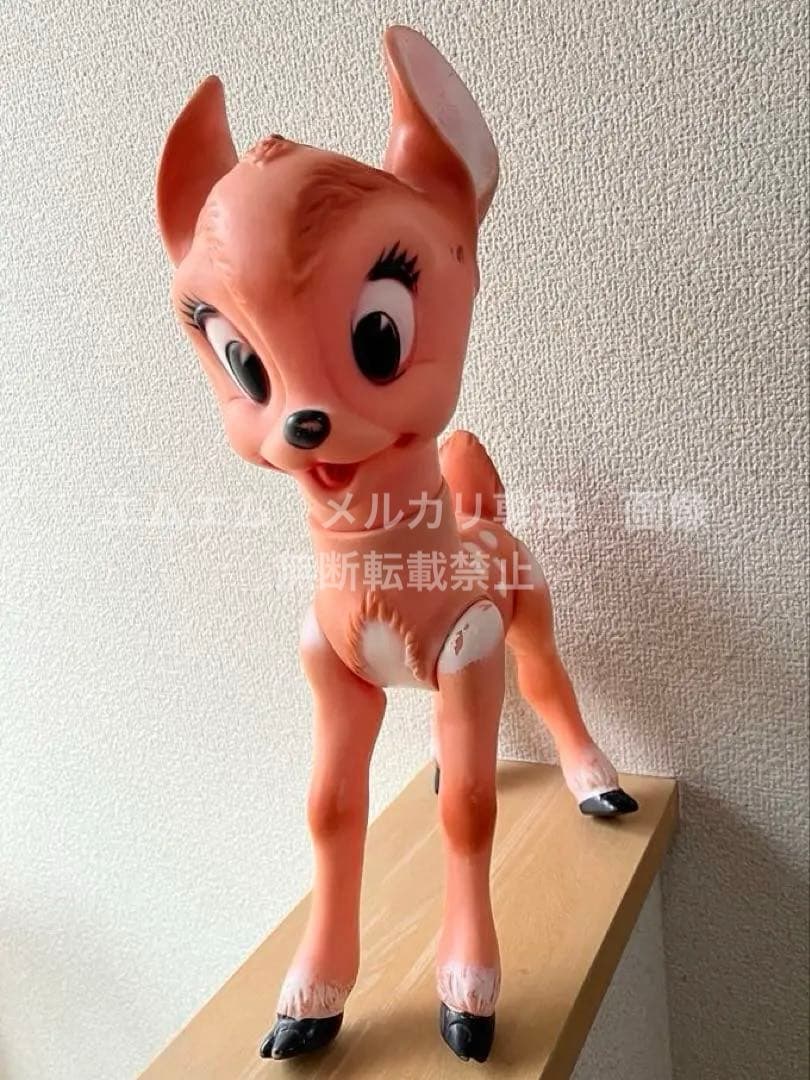 バンビ子鹿のソフビ　大きめ　昭和レトロ