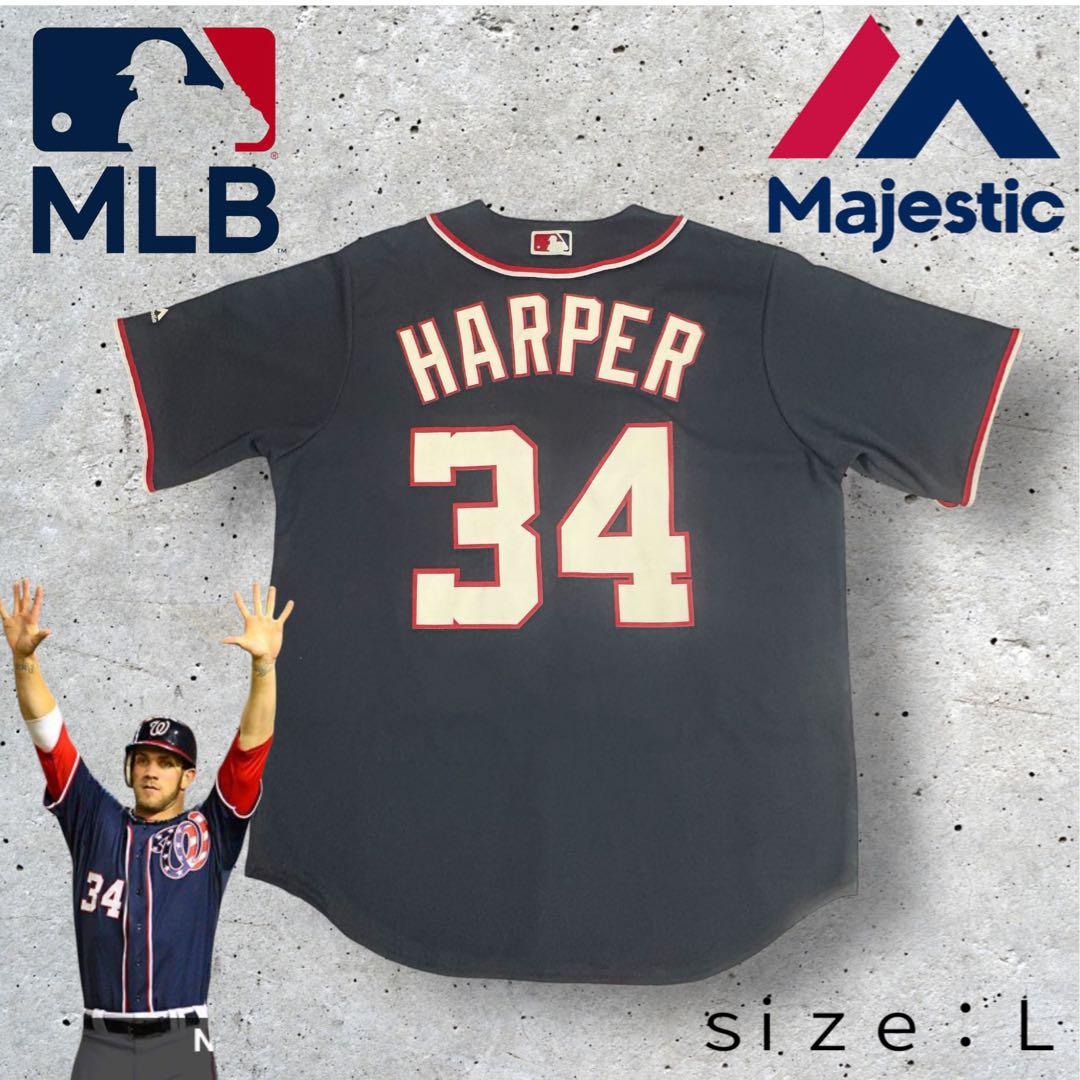 MLB ナショナルズ ブライスハーパー ユニフォーム　ジャージ Majestic