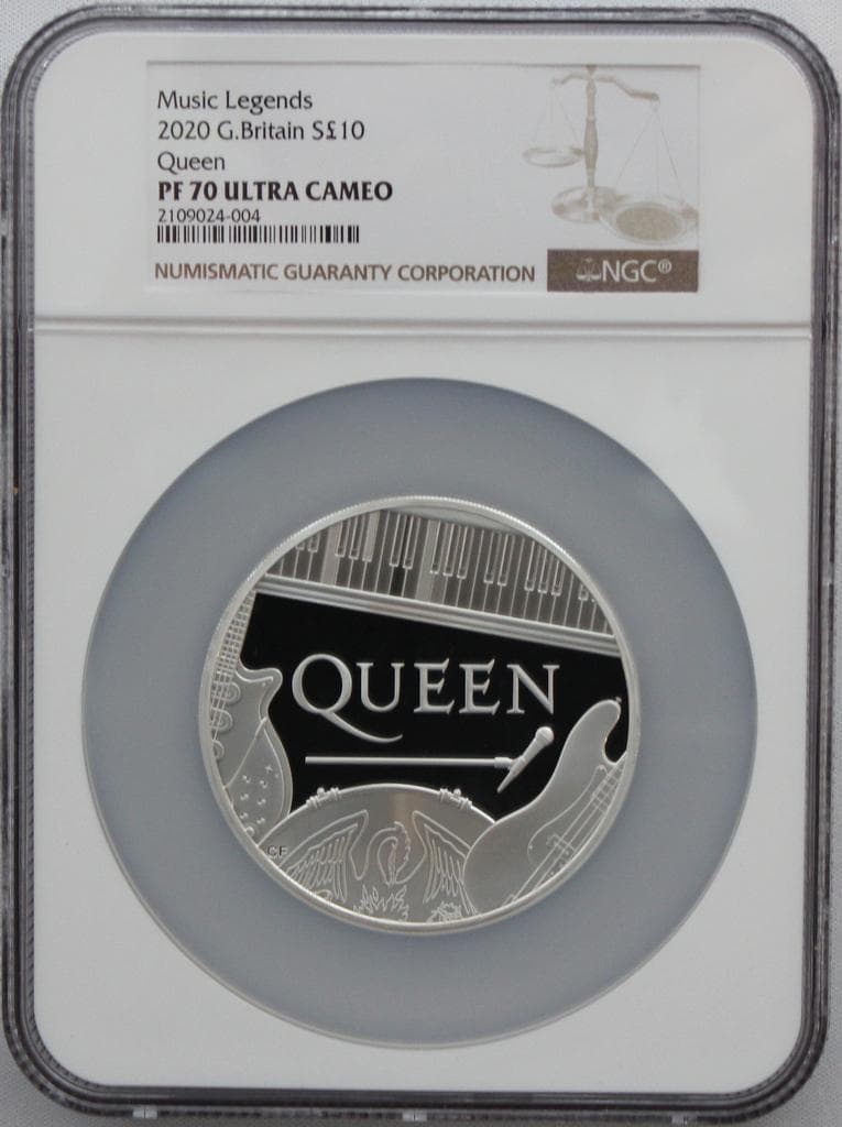 2020年 ミュージックレジェンド クイーン 5オンス銀貨 NGC PF70UC