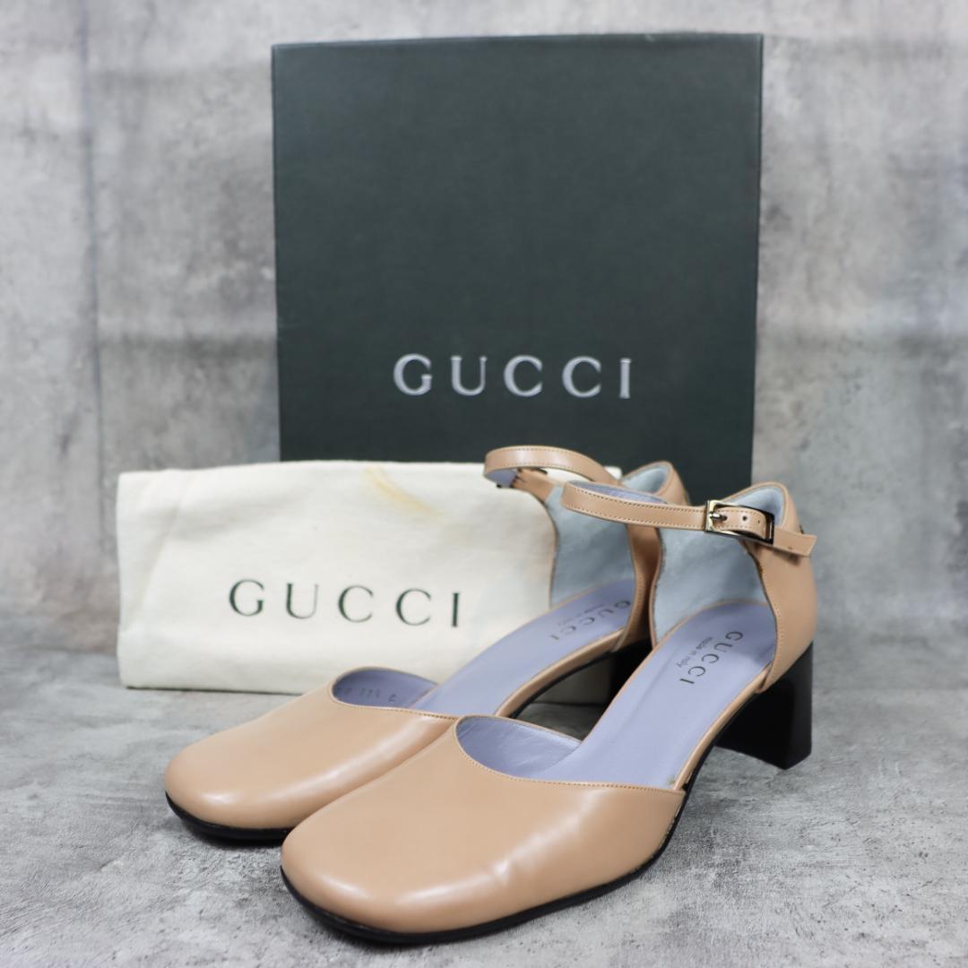 GUCCI グッチ パンプス ミュール ベージュ レディース 箱・保存袋付き