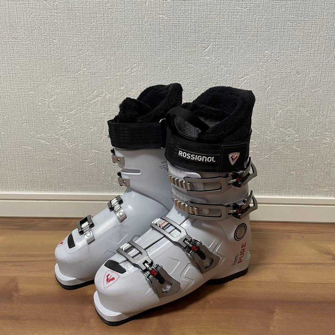 ATOMIC152cm ROSSIGNOL24.5cmストック付きスキーセット