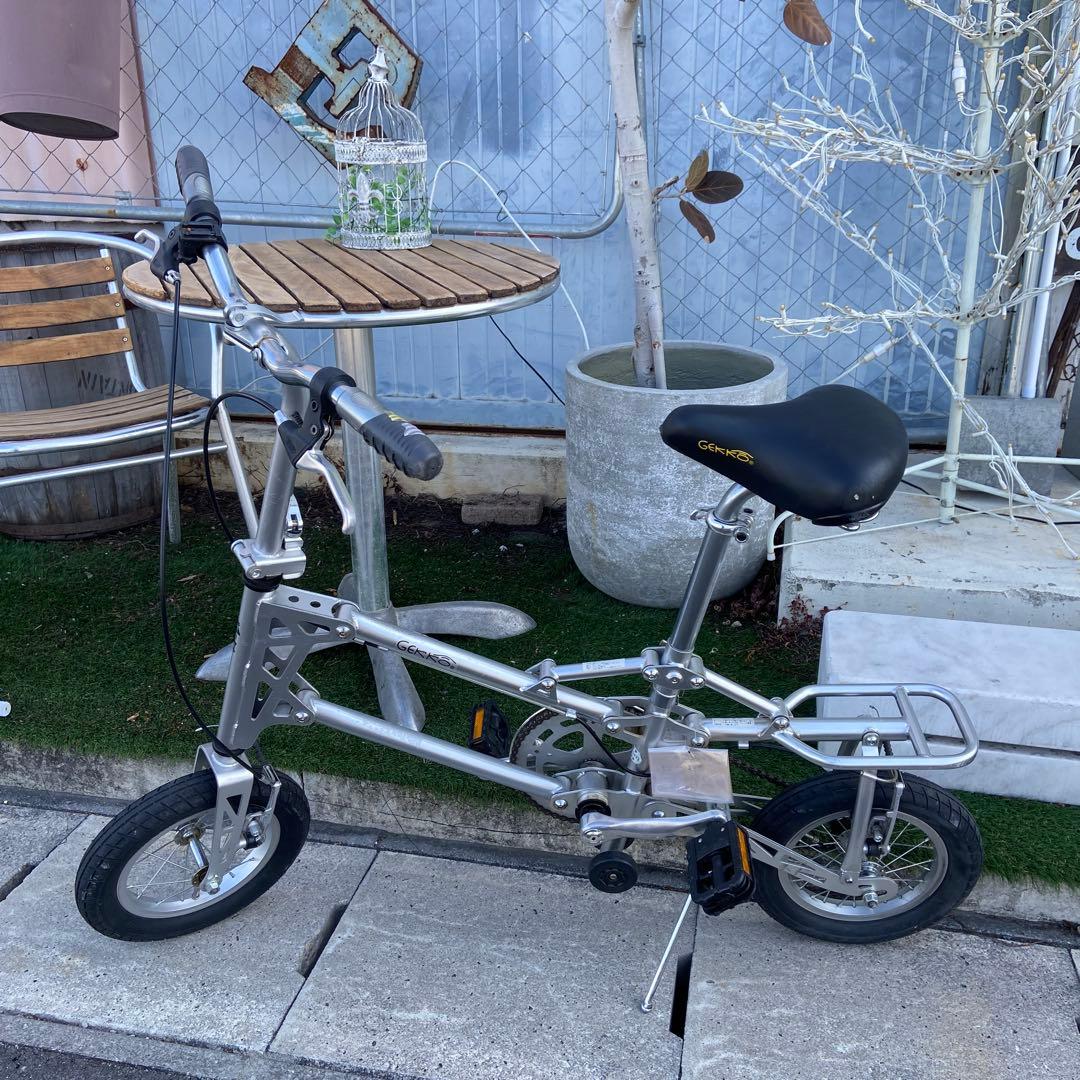 GEKKO ゲッコウ⭐️折りたたみ自転車　シルバー　【3614】