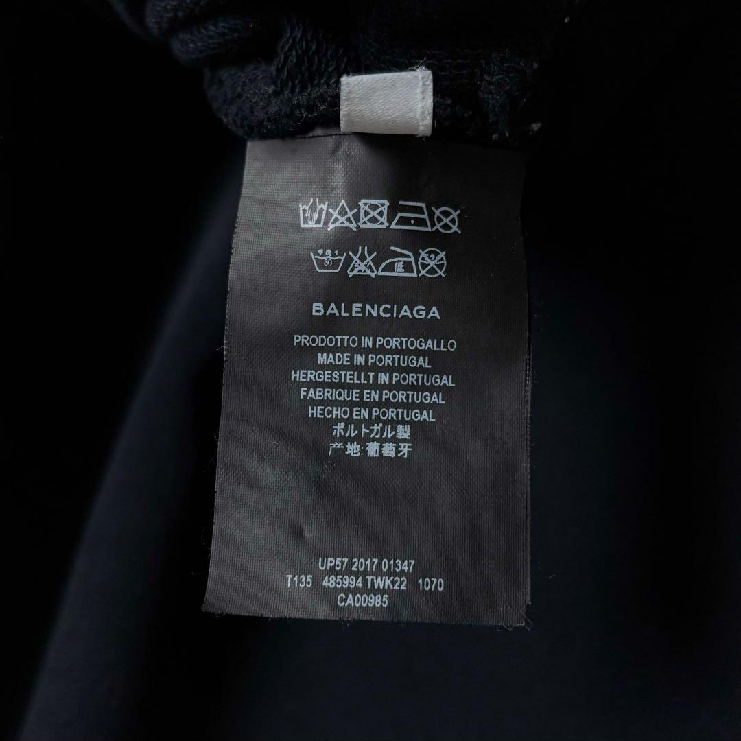 372【未使用級】バレンシアガ☆刺繍ロゴ入りスウェット Homme 17AW