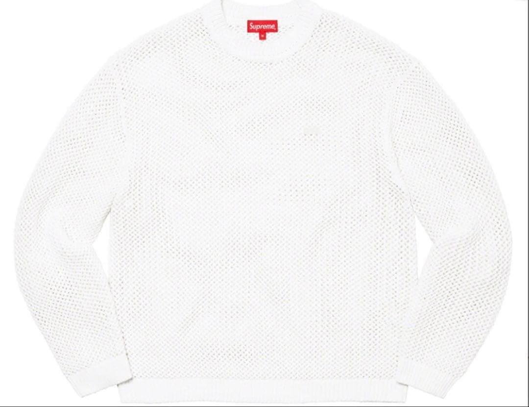 S*-様 Open Knit Small Box Sweater 白 XL