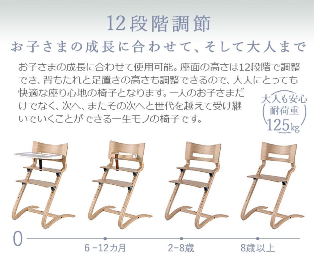 maroさん専用　新品未使用　Leander ハイチェア ホワイトウォッシュ