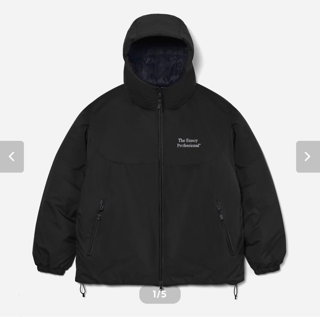 ENNOYとスタイリスト私物PADDED NYLON HOODIE BLACK