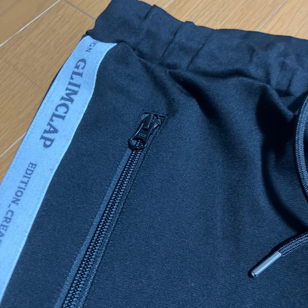 【GLIMCLAP】 Logo design jersey pants