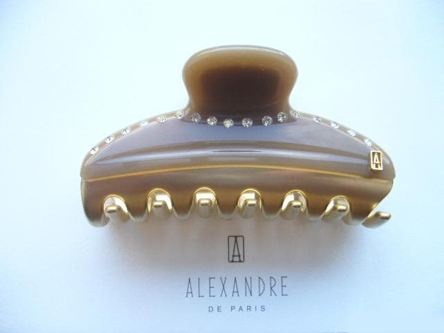 ☆新品☆アレクサンドルドゥパリ●希少✨限定色✨クリスタル付きヘアクリップ/M