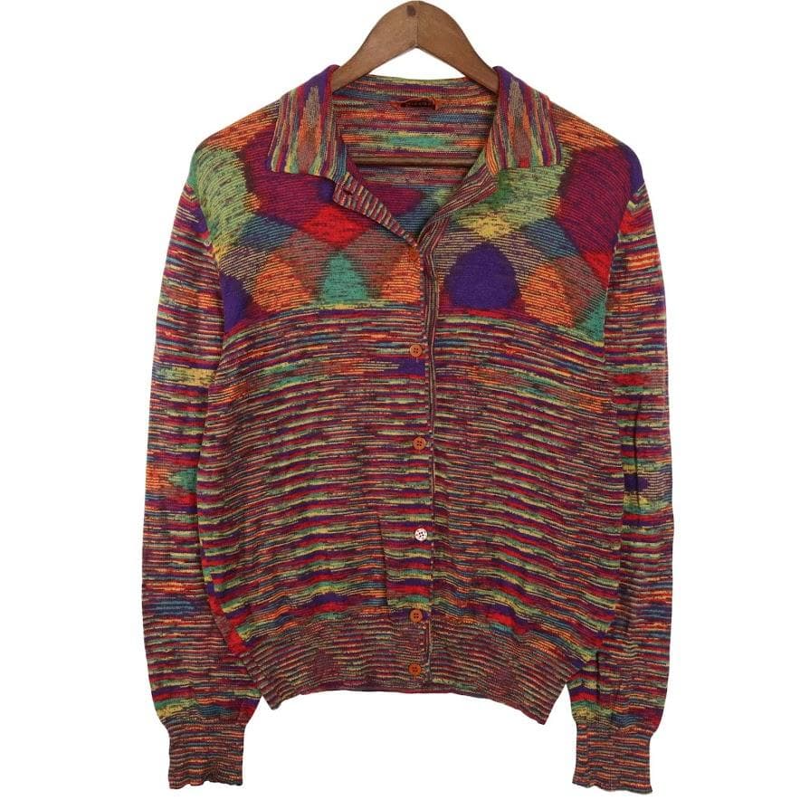 MISSONI ミッソーニ カシミヤ マルチカラー ニット カーディガン 42