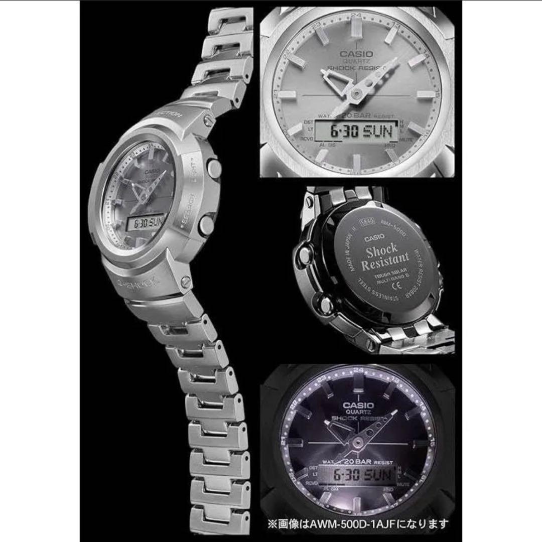 【新品・未使用】G-SHOCK AWM-500D-1A 電波ソーラー フルメタル
