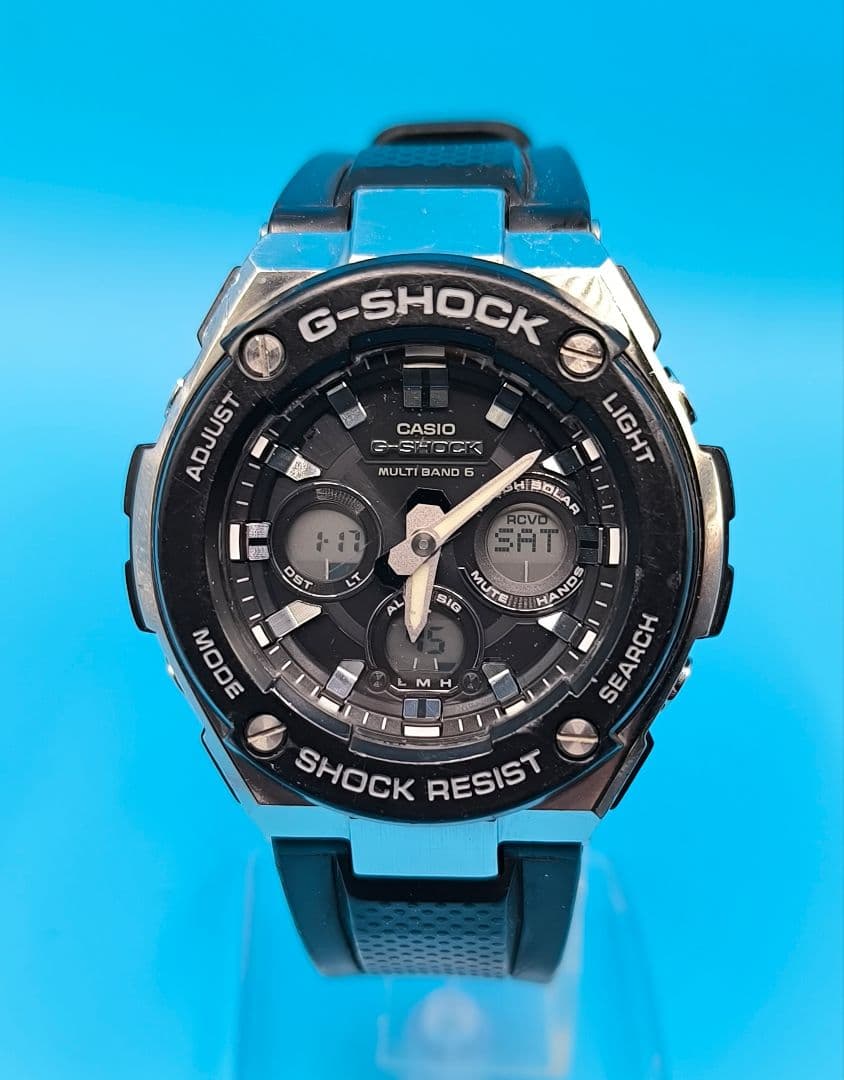 ジーショックG-STEEL 電波ソーラー GST-W300-1AJF ブラック
