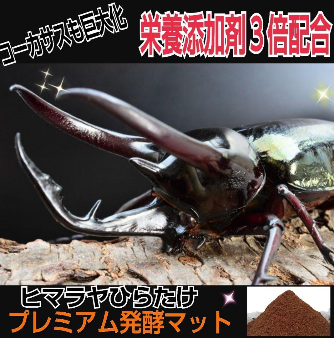 ヘラクレス幼虫が大きくなる！プレミアム3次発酵カブトムシマット【60リットル】