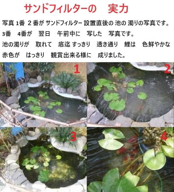 ウォータークリーナー大きな亀対応　サンドフィルター　ミニS　濾過砂　モーター付き