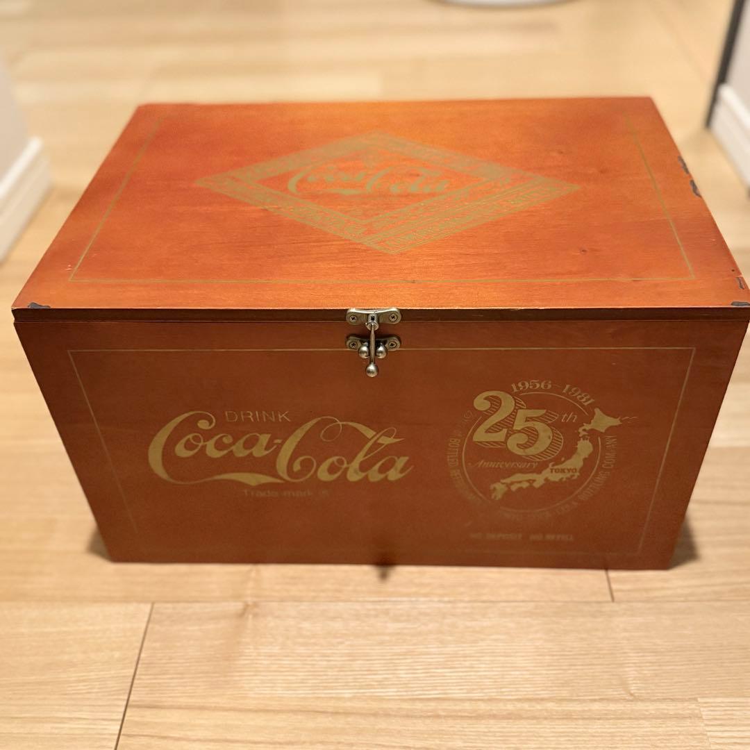 コカコーラ　25周年　木箱【ビンテージ】【昭和レトロ】