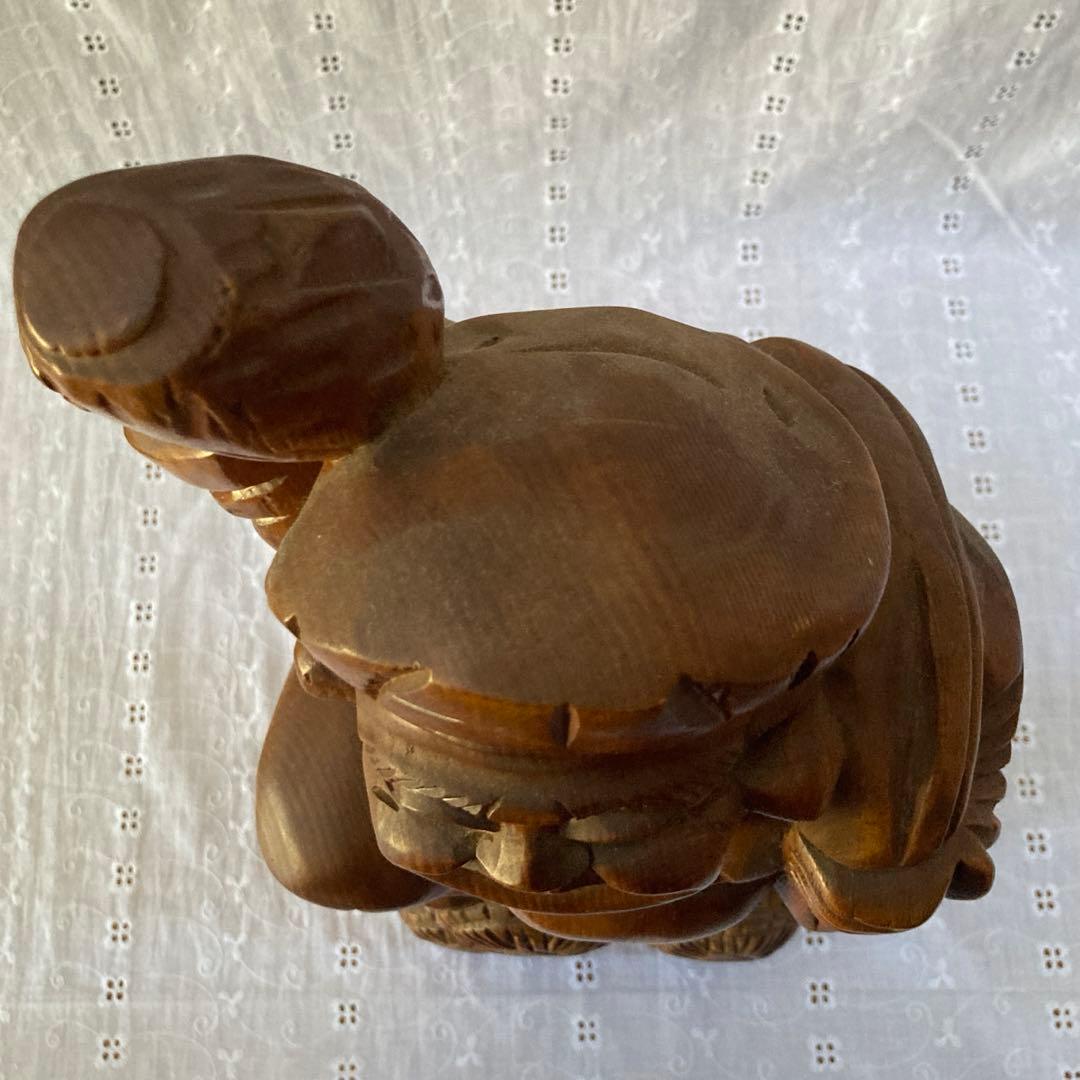【木製品】七福神 俵に乗った大黒様　＊used