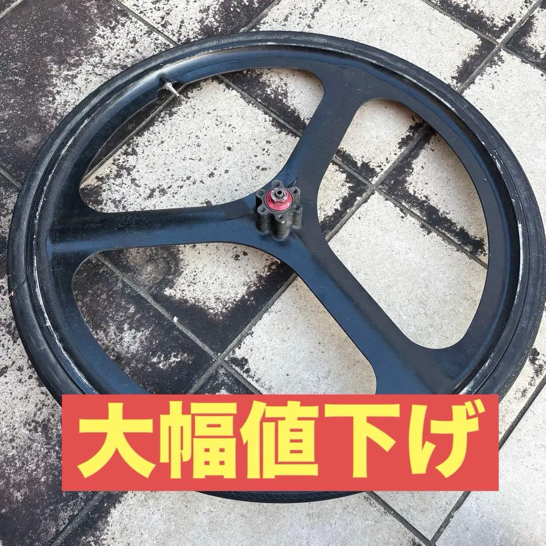 バトンホイール　3本スポーク　フロント　ピスト