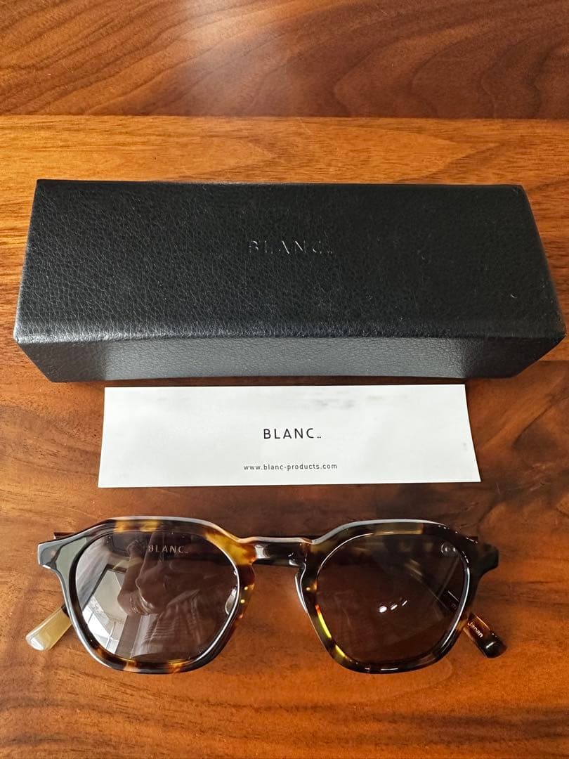 BLANC ブラウン ラウンドサングラス