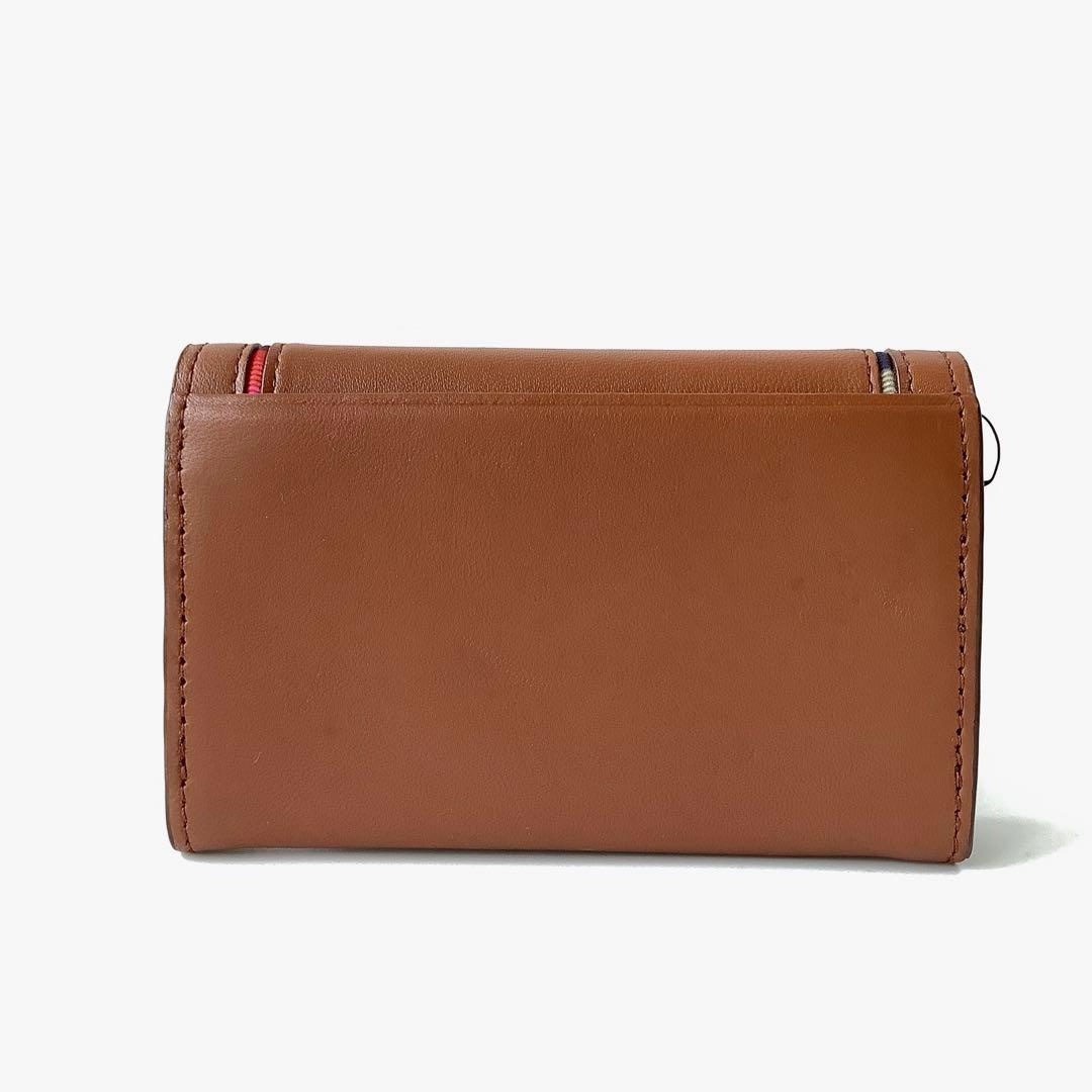 新品★ポールスミス★スワールインセットディティール名刺入れカードケース★ブラウン