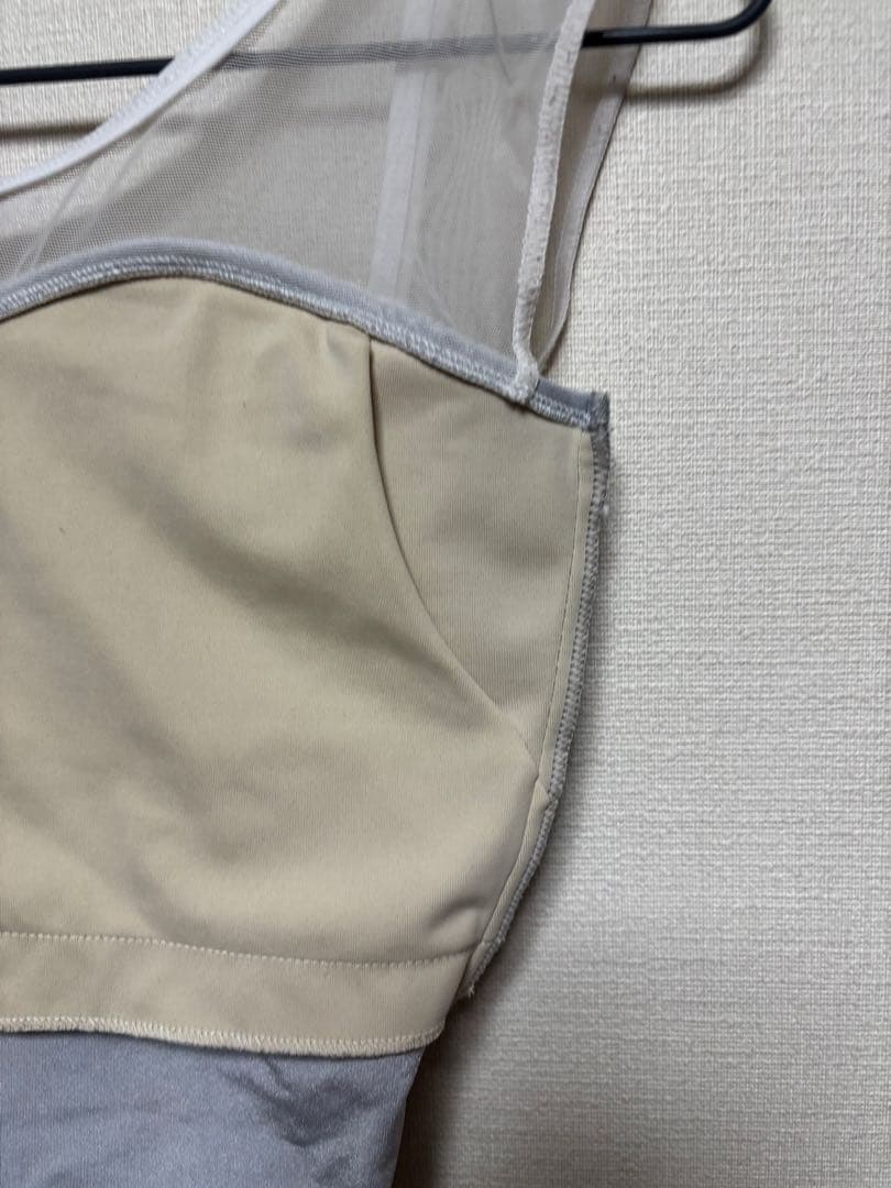 unoa グレー メッシュレオタード MLサイズ