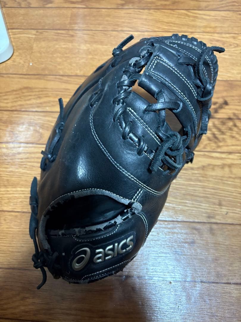 asics 軟式グローブ 黒　ファーストミット