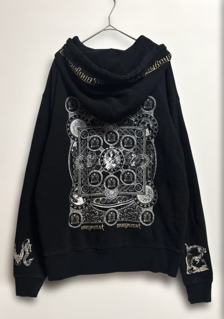 BABYL FOX GOD MANDALA ダメージパーカー Ｌサイズ