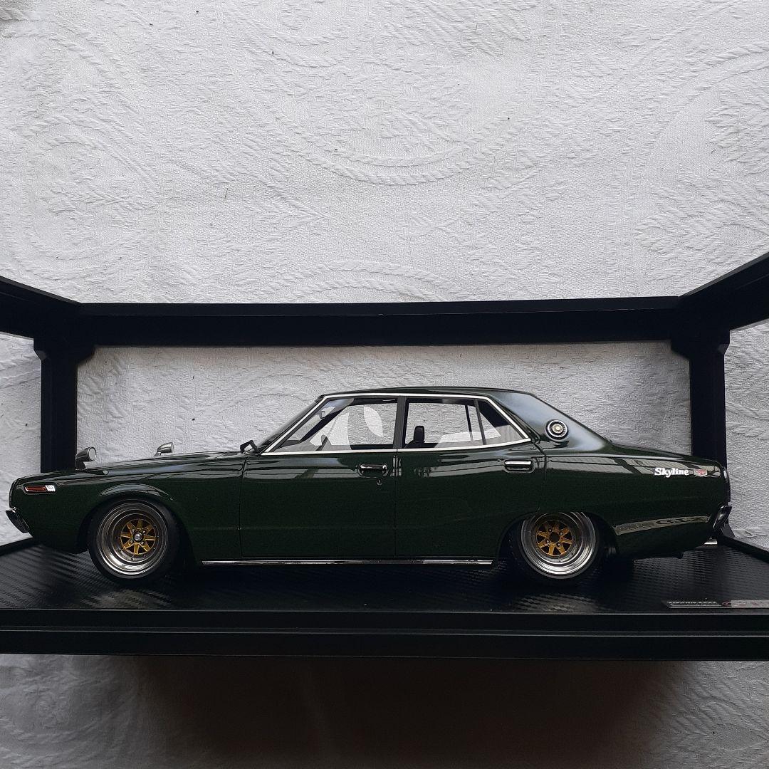 イグニッションモデル　ケンメリ4ドアGT-X 1/18グリーン　ig0971