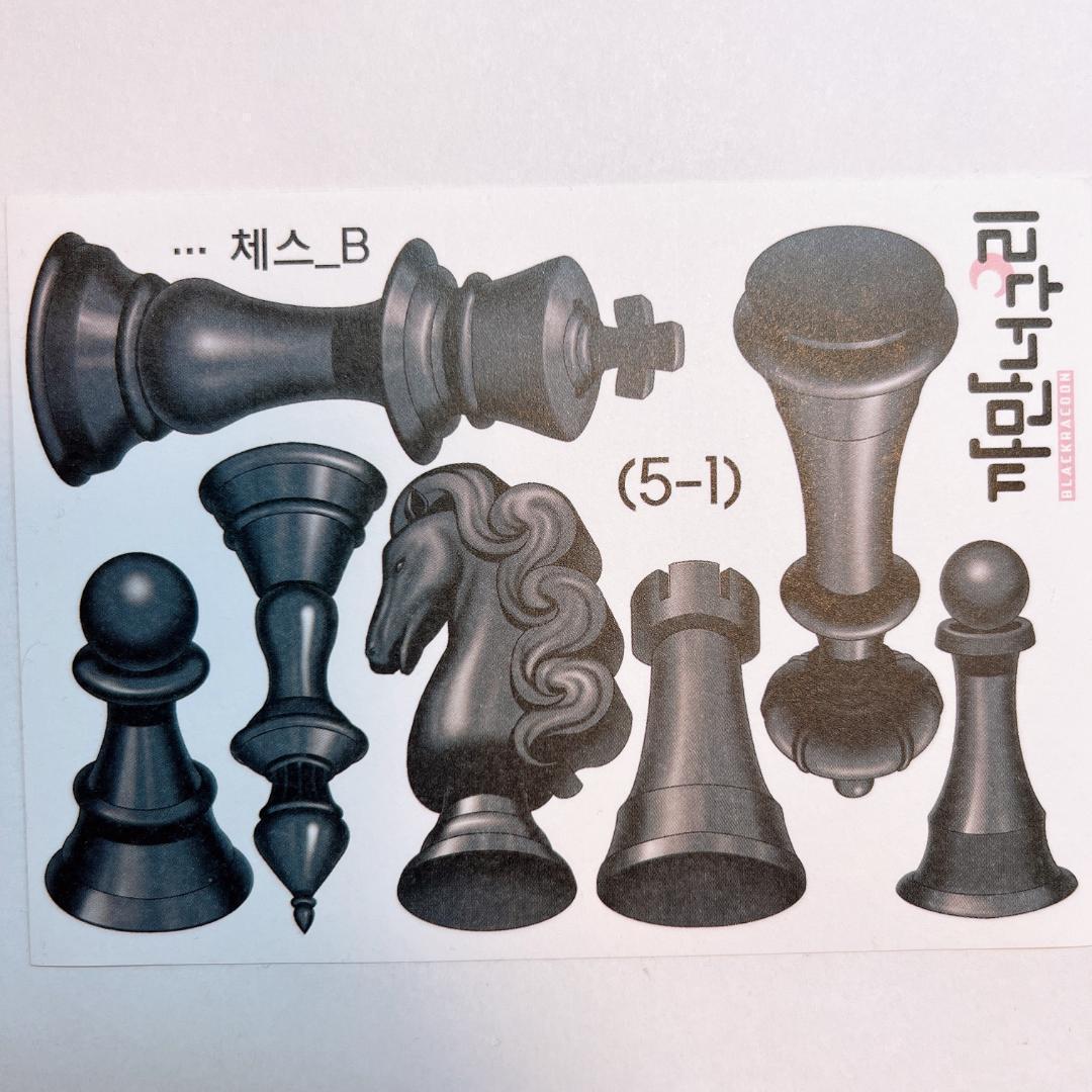 S157B.装飾ステッカー　韓国作家　黒いたぬき　バラ売り〇