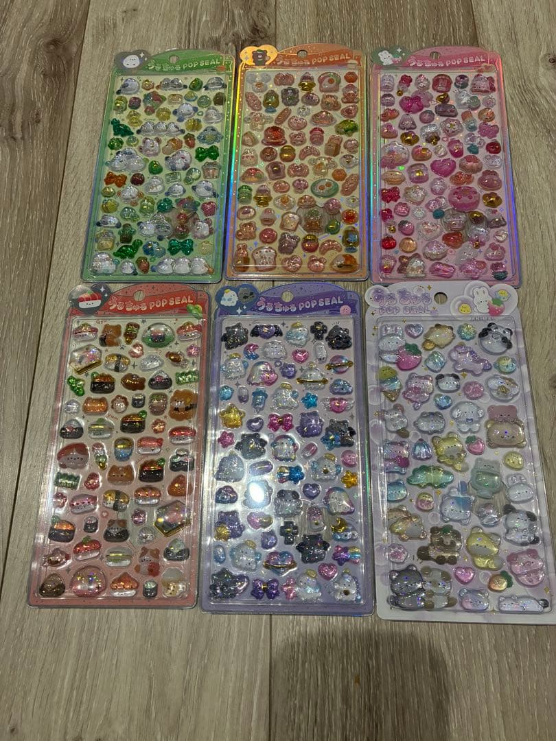 正規品 うるちゅるポップシール 全6種 オリジナル