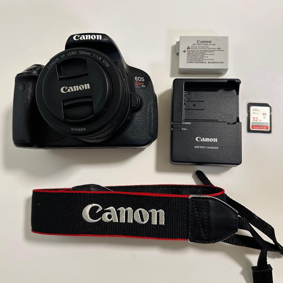 Canon EOSKiss X6i 一眼レフ + 50mm レンズ SDカード付
