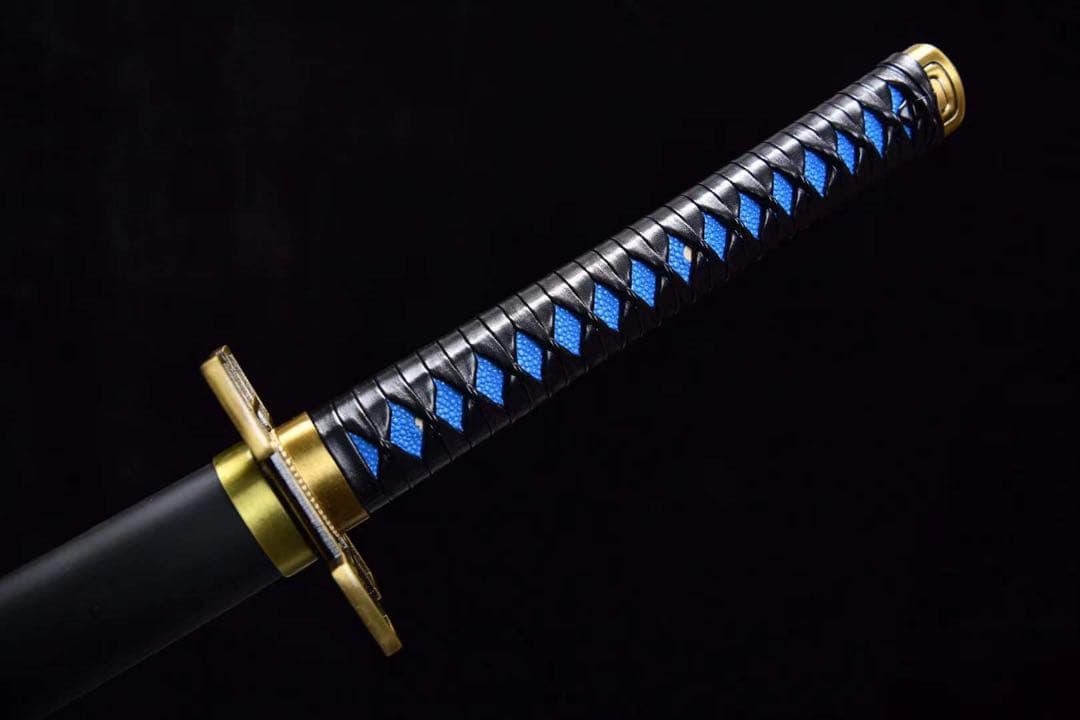 時透無一郎 本牛革柄巻 武具 鑑賞刀 居合刀 模造刀 舞踊刀 日輪刀