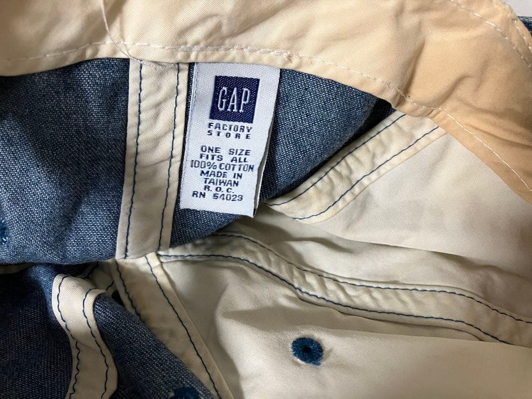 オールドギャップ GAP デニムキャップ 80's 白タグ 希少