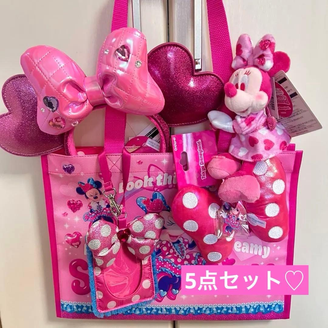ディズニー ミニパル 5点セットトートバッグ カチューシャ キーホルダー
