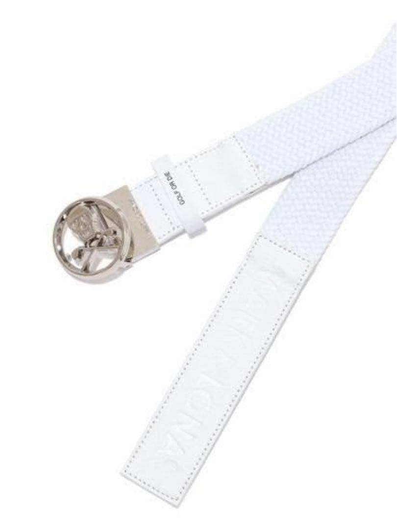 美品 ★ MARK&LONA ベルト レザー 革 ホワイト 正規品