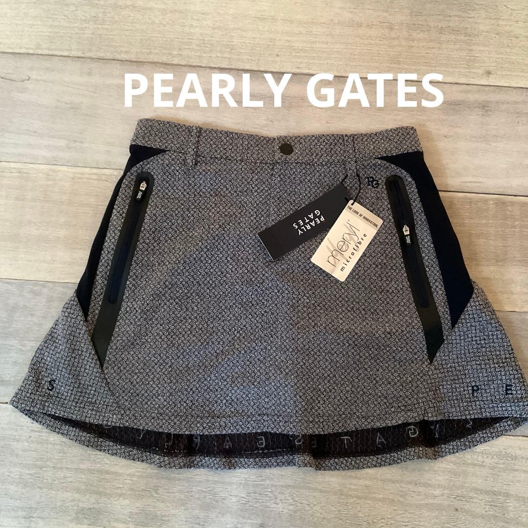 新品未使用PEARLY GATESツイード風ゴルフスカート裏地付 1