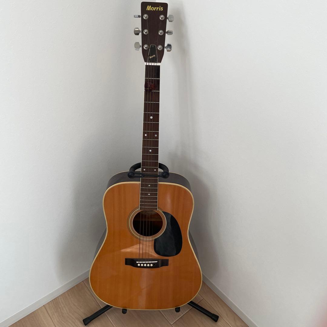 Morris w-20 アコースティックギター(ギタースタンド付き)