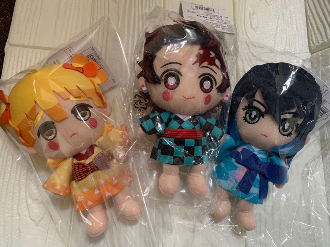 鬼滅の刃　遊郭編chibiぬいぐるみ【3点セット】炭子　猪子　善子　⭐️タグ付新品