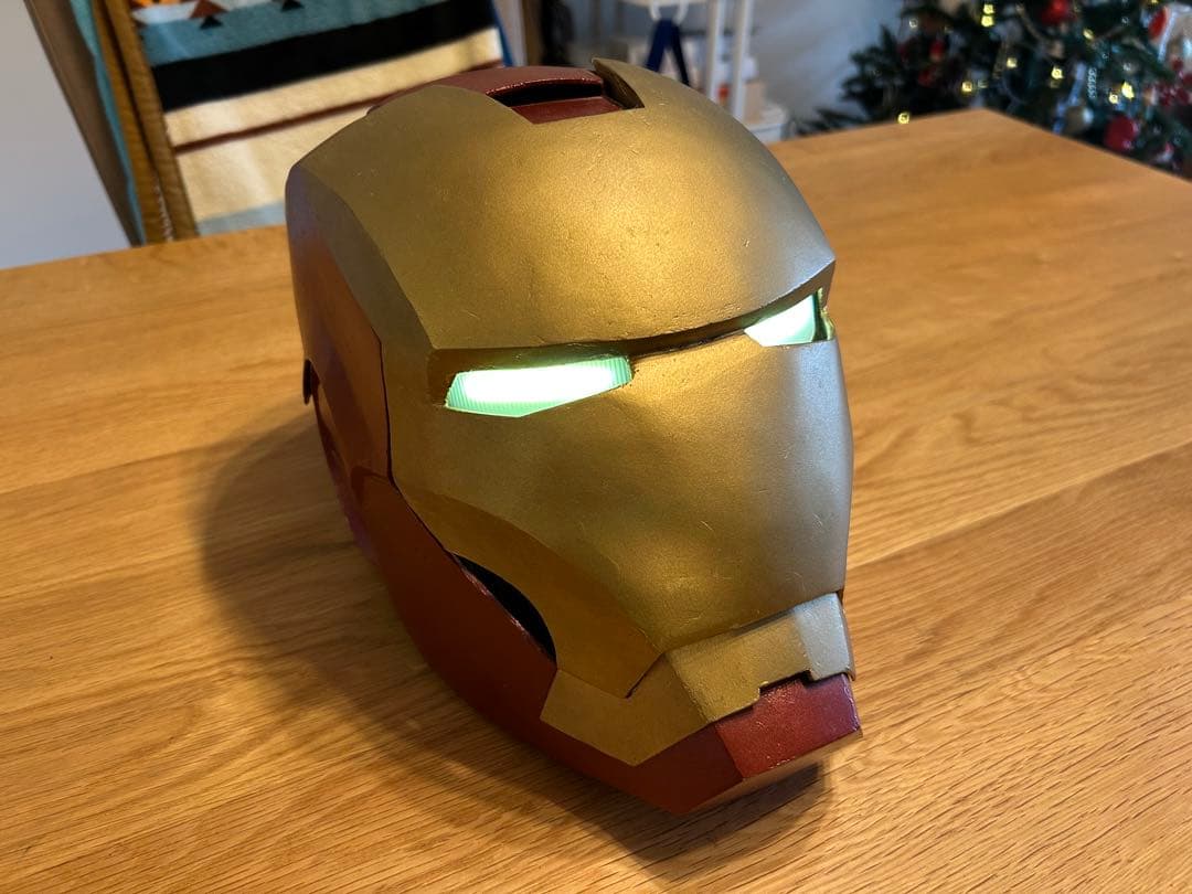 【自作品】アイアンマンヘルメット マーク3 LEDライト付き マーベル