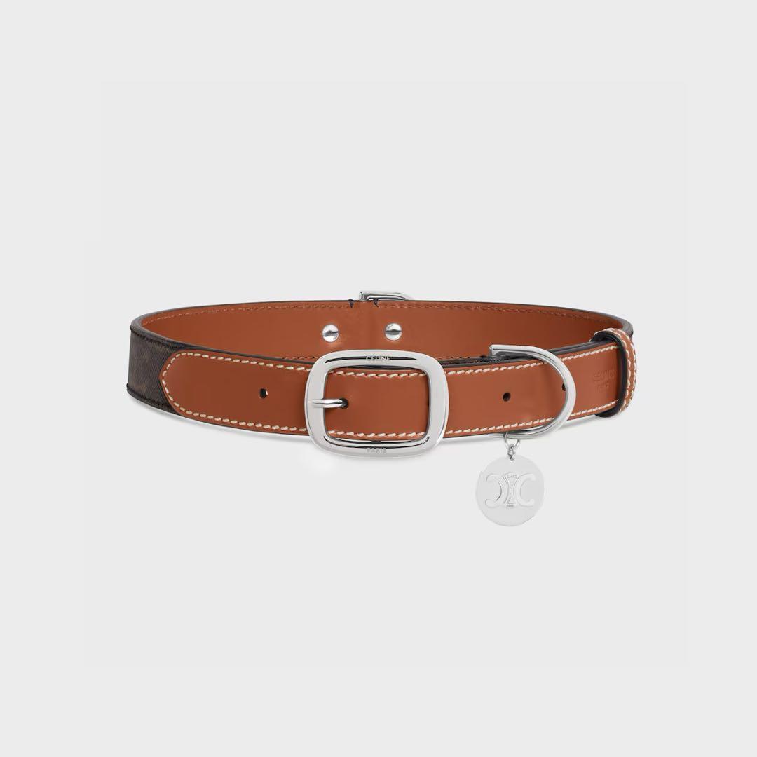 【極美品】セリーヌ　トリオンフ　首輪　リードトップセット　ドッグカラー　現行