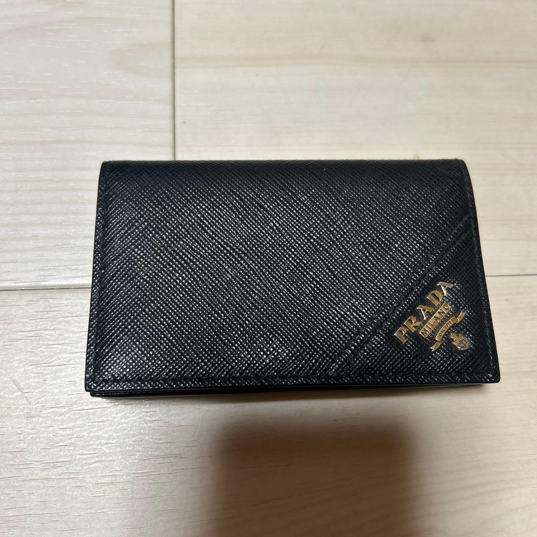 PRADA サフィアーノレザー 名刺入れ ブラック 美品