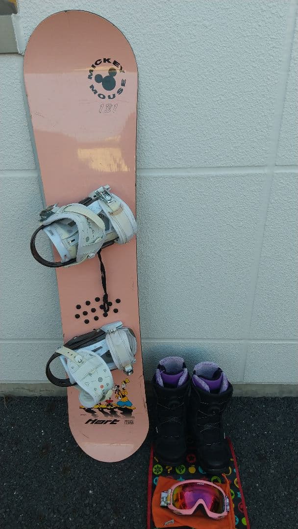 スノーボード ブーツ ゴーグル セット 131cm ミッキー レディース キッズ