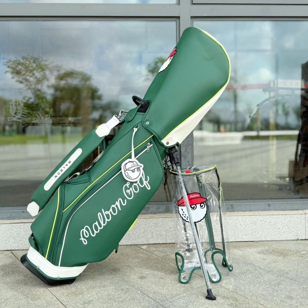 新作 マルボンゴルフ キャディバッグ malbon golf バッグ 緑色
