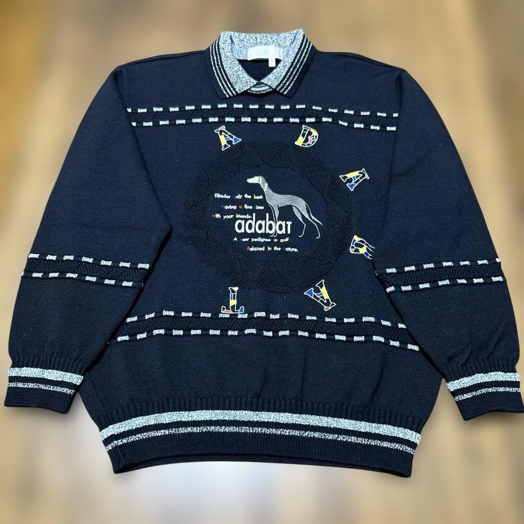 極美品　アダバット　wool　セーター　襟付き　日本製