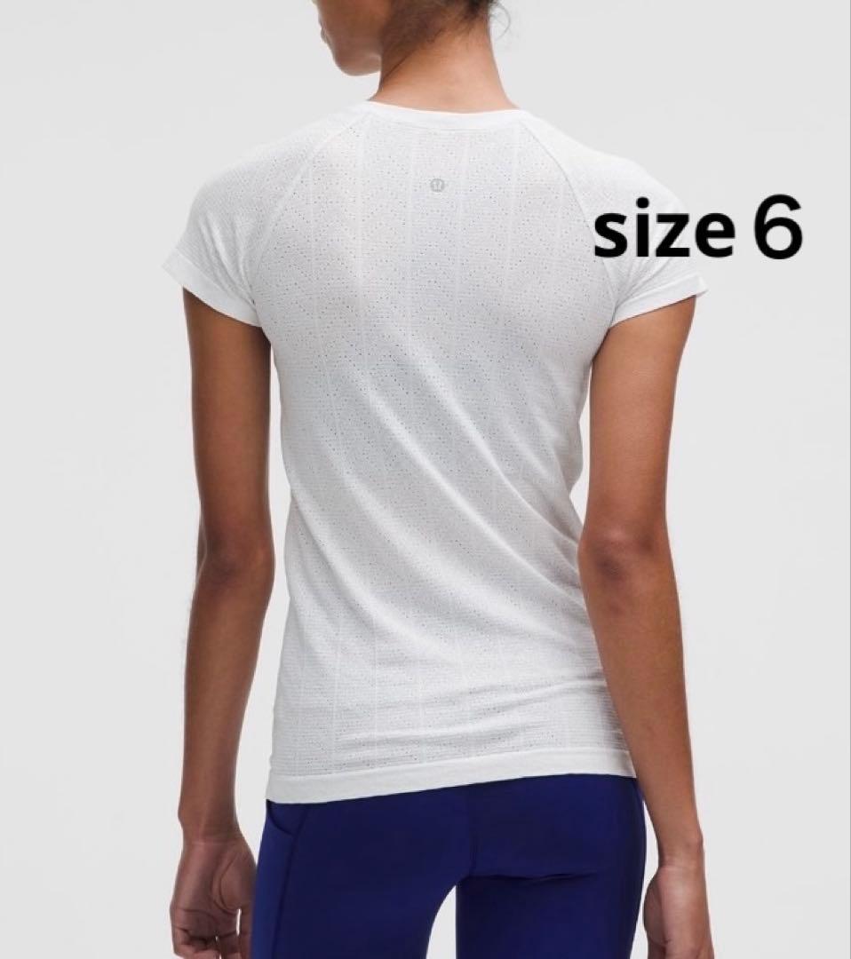 新品 ルルレモンSwiftly Pointelle S.S. Shirt（白）