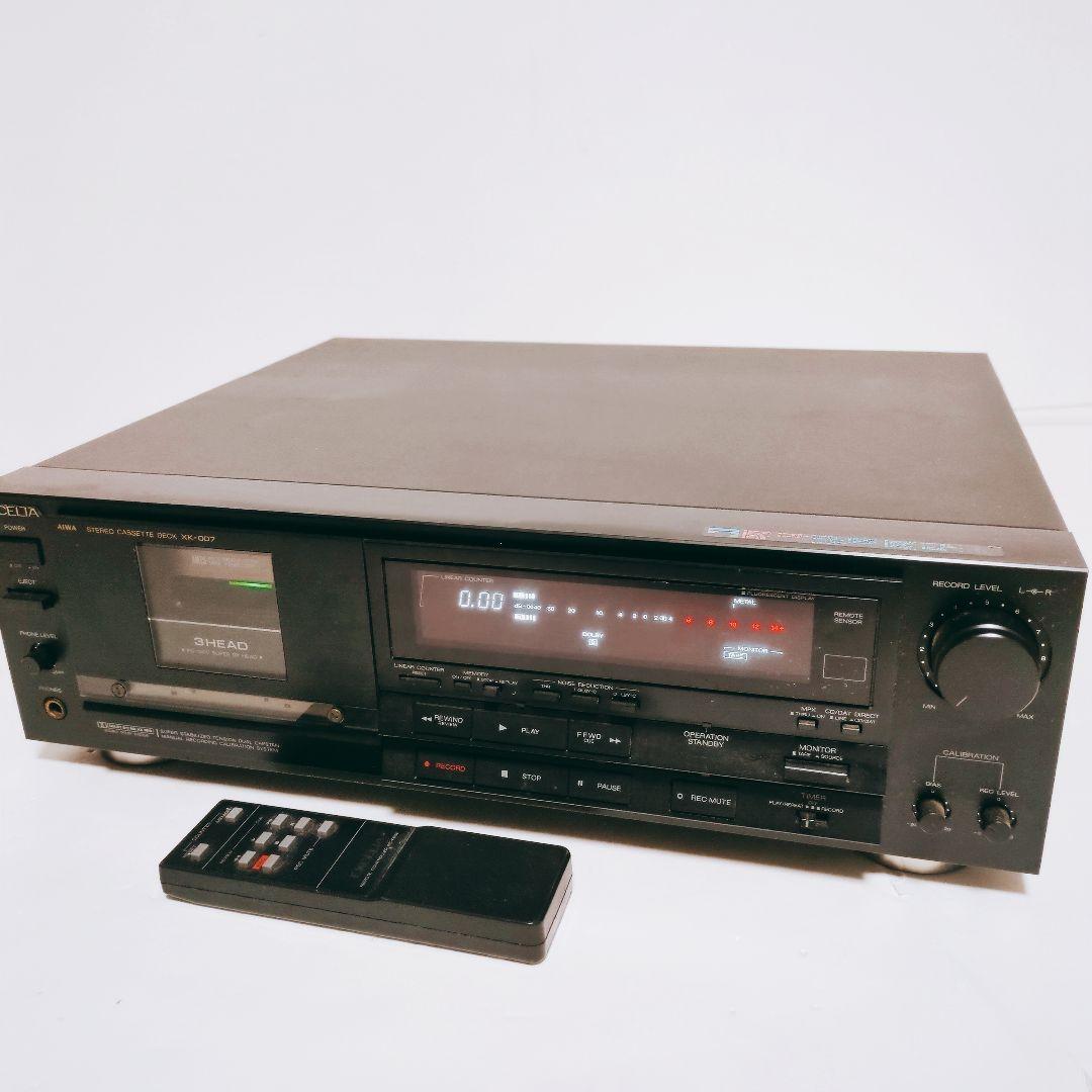 AIWA アイワ EXCELIA XK-007 カセットデッキ リモコン付き