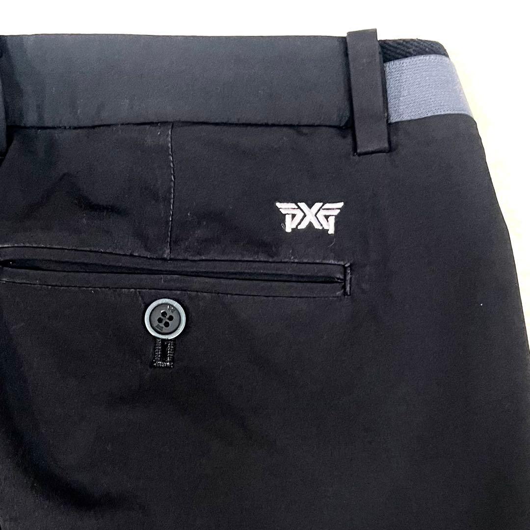 【PXG】 メンズ ストレッチ ロングパンツ BK Lサイズ (裾上げ前)