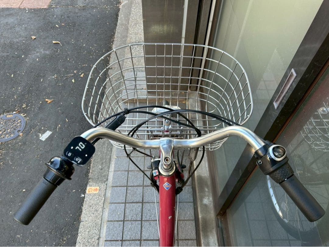 中古電動自転車 ブリヂストン フロンティア26インチ レッド 横浜 №6874