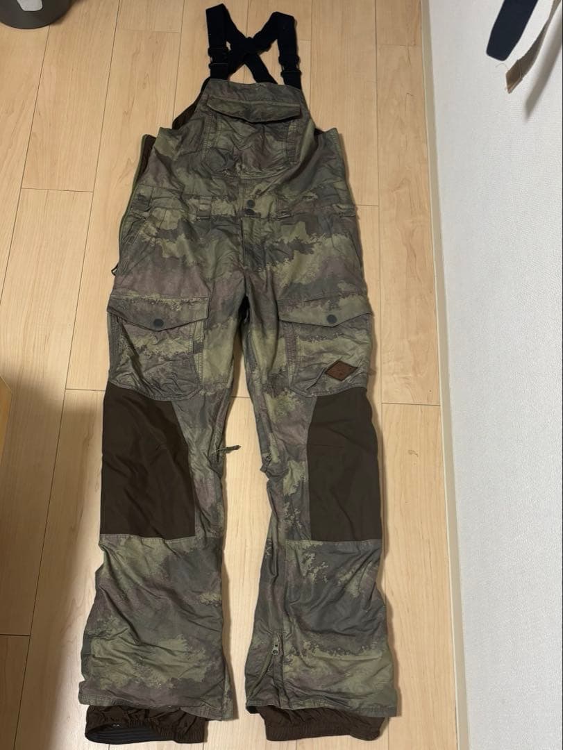 Burton迷彩スノーボードウェアビブパンツ