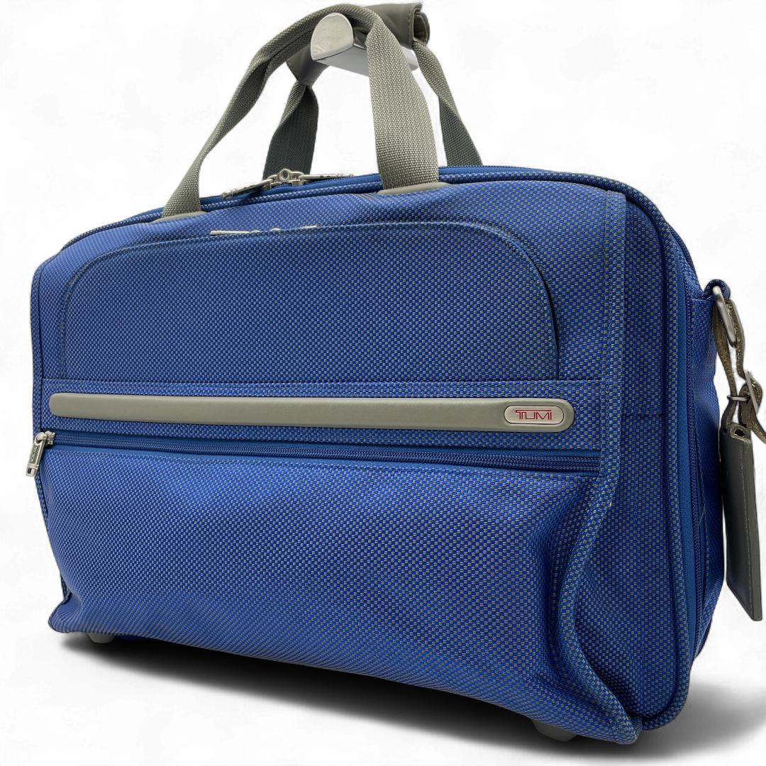 良品 TUMI ビジネスバッグ ナイロン ブルー 22121IN