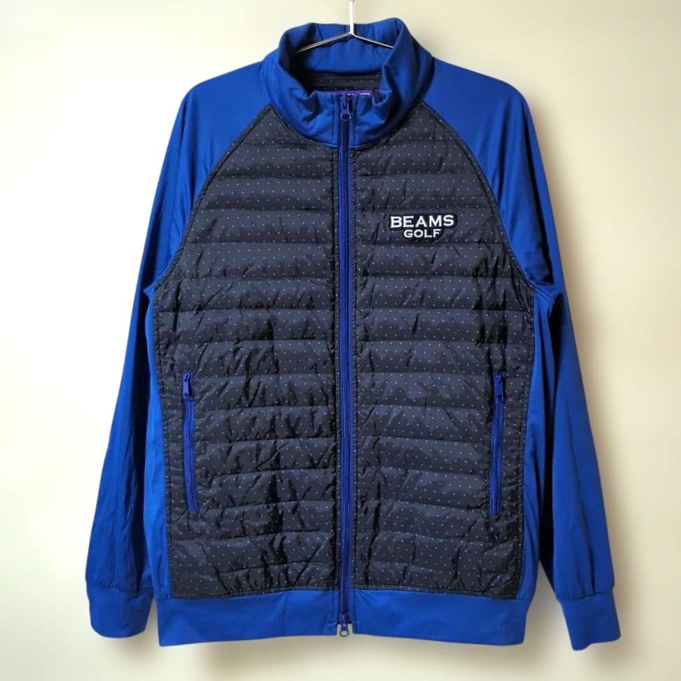 BEAMS GOLF パッカブルドット ダウンブルゾン　L